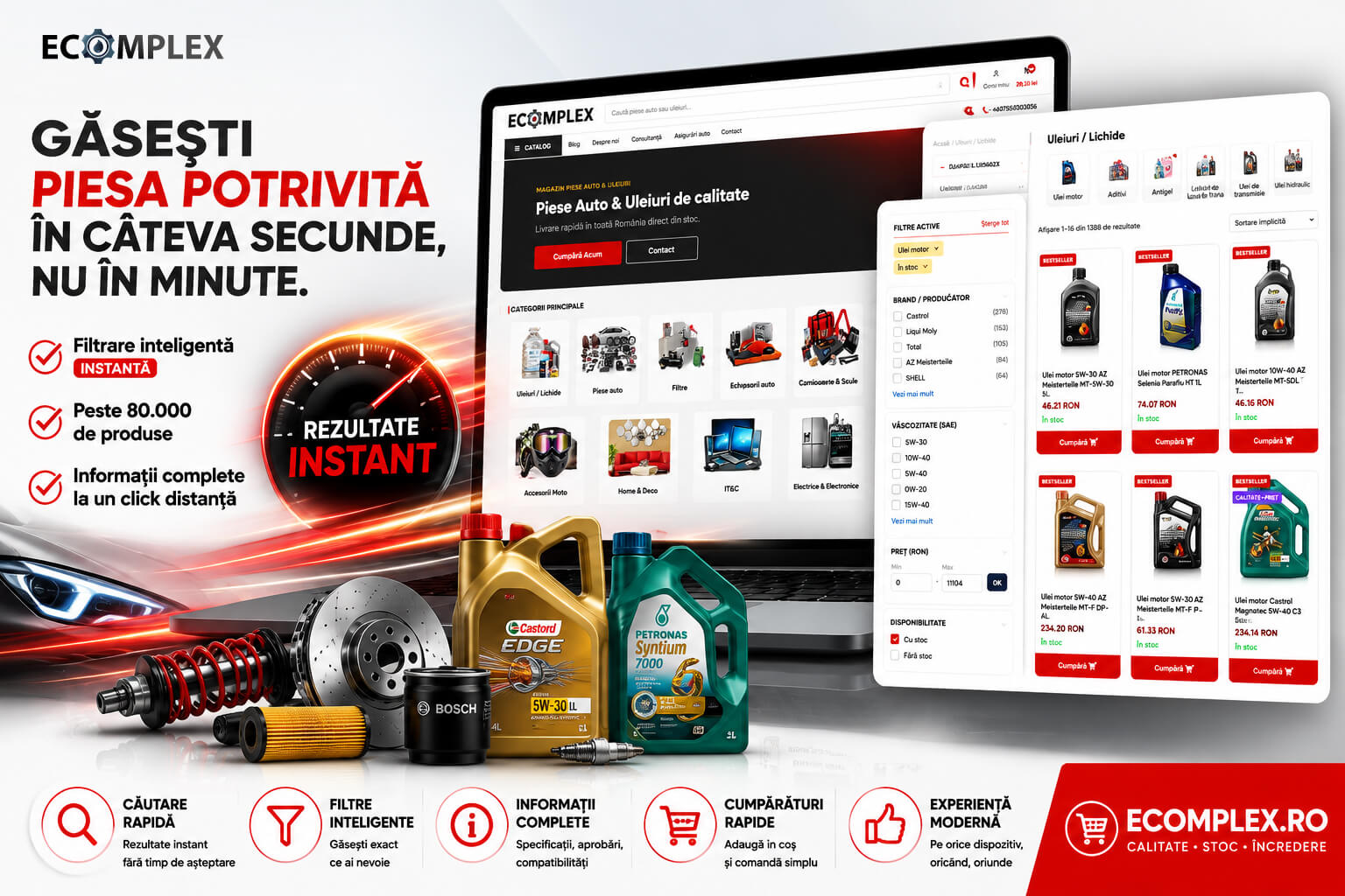 ecomplex.ro high-performance e-commerce platform — custom WooCommerce architecture